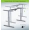 Uncaged Ergonomics Rise Up Dual Motor Electric Standing Desk Frame Legs 27.2-45.3" Gray RU2G - alternate 3